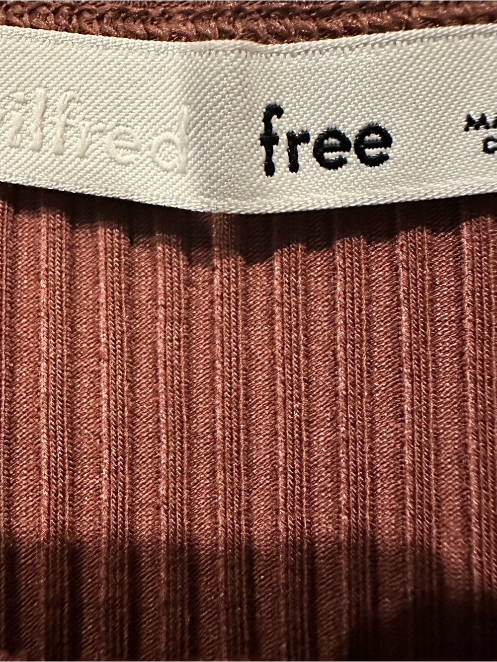 Wilfred Free Brown Ribbed Murdock Midi Sleeveless Tank Dress Size Small - Picture 5 of 7
